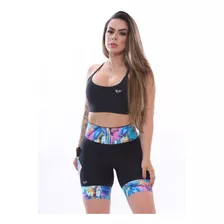  Kit Top E Short Compressão Corrida Pro Racing C/ Bolsos