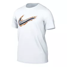 Playera De Nike Sportswear Hombre Swoosh Blanco 