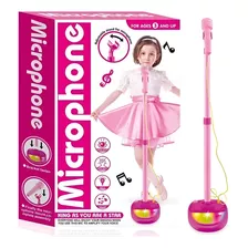 Microfone P/ Criança Infantil C/ Pedestal Mp3 Menina Criança