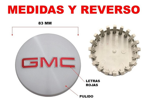 Par De  Centros De Rin Gmc Yukon Denali 15-16 Pulido 83 Mm Foto 3