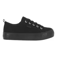 Zapatilla Bamers New Canvas Plataforma Ii Mujer Negro