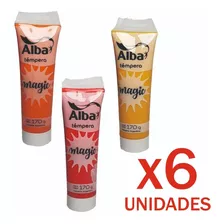 6 Temperas Alba Magic Pomos 170g Colores Pigmentos Surtidos