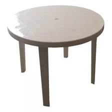 Mesa Redonda Plastico Con Patas Desmontables 90 Cm Diametro