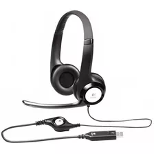 Fone De Ouvido (c/ Mic) - Usb - Logitech Headset H390 - Preto - 981-000014