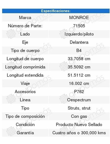 2 Amortiguadores Ford Focus Monroe 2000-2001-2002-2003-2004 Foto 3