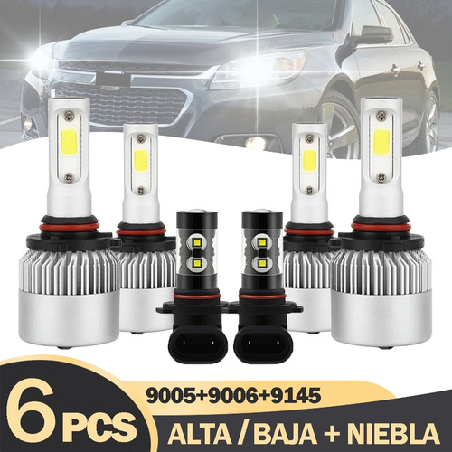 Luz Alta/baja/niebla Kit Faros Led 8000lm Para Chevrolet Foto 2