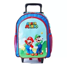 Mochila Mario Bros Luigi Rodinhas Duas Reparticoes