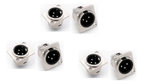 Tercera imagen para búsqueda de conector neutrik xlr para chasis