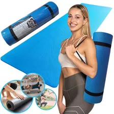Tatame Esteira Para Yoga Exercícios Físicos Azul 1,80m X 53cm X 10mm Rdj