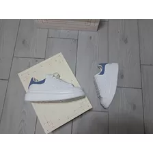 Tenis Alexander Mcqueen Talón Gamuza Azul