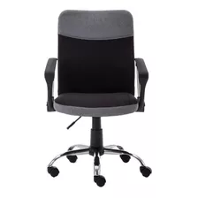 Silla De Escritorio Bons Lk8131 Ergonómica Negro Y Gris Con Tapizado De Mesh