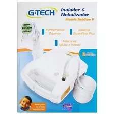 Aparelho Nebulizador Inalador G-tech Nebcom 5 Bivolt Branco