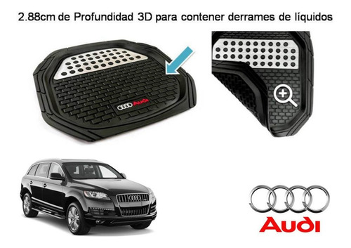 Tapetes 4 Piezas Charola 3d Logo Audi Q7 2010 A 2015 Foto 4