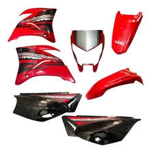 Kit Carenagem Xtz Lander 250 Vermelho Com Adesivo 2014