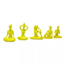 5 Piezas Estatua De Pose Esculturas Mujeres Meditando