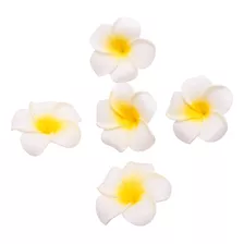 Flores Hawaianas De Espuma Blancas, 100 Piezas