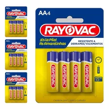 16 Pilhas Comum Aa Rayovac (4 Cart)