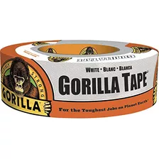 Gorilla Tape, White Duct Tape, 1.88 'x 30 Yd, Blanco, (paque