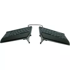 Teclado Ergonómico, Conexión Usb/negro