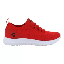 Charly Tenis Deportivo Rojo Tejido Hombre 82022