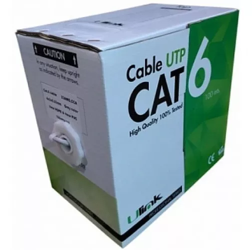 Cable Utp Cat6 100 Mts, 23 Awg, Cca Pvc. Gris