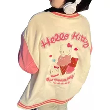 Chamarra De Béisbol Rosa De Hello Kitty Para Mujer