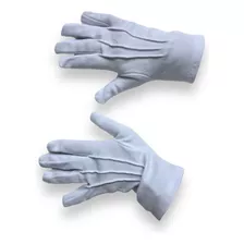 Guantes Cortos Blancos Escolares Escolta Santa Claus 