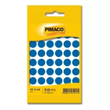 Etiqueta Adesiva Redonda 12mm Pimaco Tp 12 C/210 Etiquetas Cor Azul