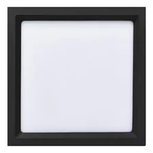 Painel Recuado Led Preto Embutir 18w Quadrado 22x22 4000k