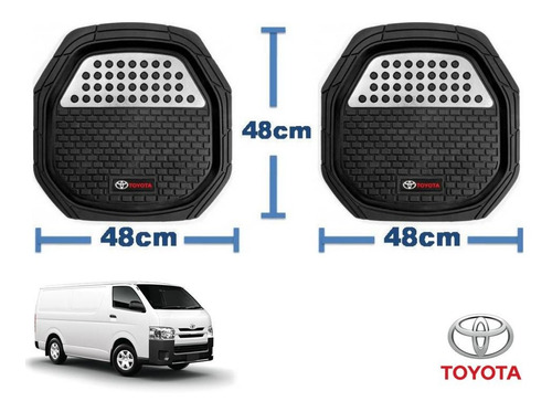 Tapetes 4pz Charola 3d Logo Toyota Hiace 2006 A 2013 Foto 3