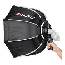 Octabox Softbox Triopo Ks65 Com Suporte Flash Speedlight 