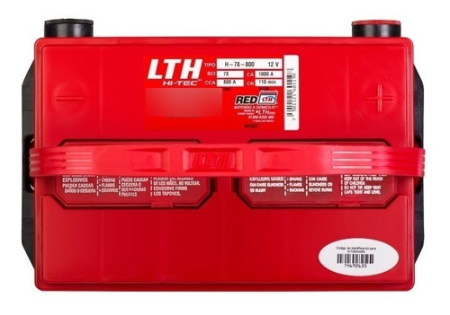 Bateria Lth Hi-tec Gmc Safari 1993 - H-78-800 Foto 4