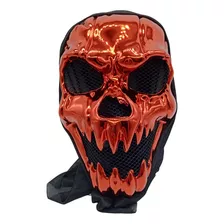 Mascara Caveira Red Skull Terror Haloween Festas Disfarce