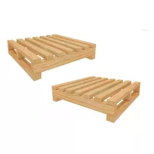 Jogo De Pallets Kit 2 Peças S/ Maleta Pinus 70x70