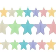 Guirnalda Banderines Estrellas Pastel Cotillon Decoracion