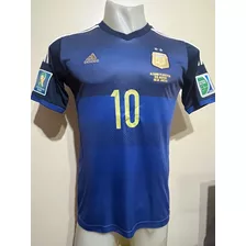Camiseta Argentina Alemania Brasil 2014 Messi #10 Parches S