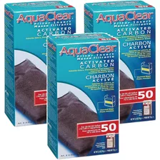 Aquaclear - Paquete De 3 Carbón Activado De 2.4 Onzas