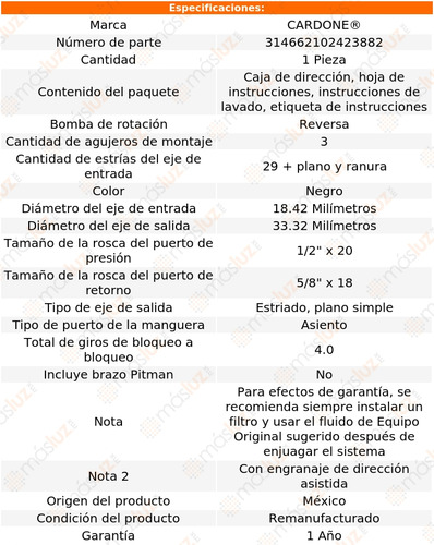 (1) Caja Direccin Hidrulica Ford Bronco 80/96 Reman Foto 4