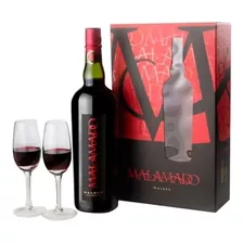 Estuche Vino Tinto Malbec Malamado 750ml + 2 Copas Zuccardi 