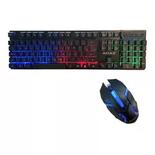 Kit De Teclado Y Mouse Gamer Aoas M-300 Inglés De Color Negro