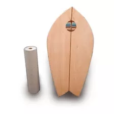 Prancha De Equilíbrio Woodboard De Madeira Com Rolo - Camará