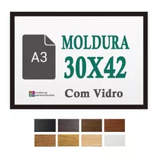 Moldura Tamanho A3 42x30 | C/ Vidro | Excelente Qualidade