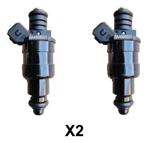 2x Inyector Gasolina Vw Sedan Vocho 1.6 Negro Fuel Baa906031 Foto 2