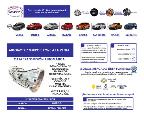 Caja Transmisin Estndar 4x4 Np300 Frontier 2016 Al 2020 Foto 8