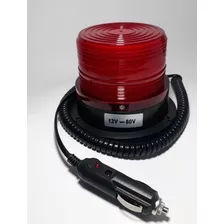 Baliza Led Roja Base Magnética Con Cable Auto