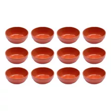 Set X 12 Cazuela Esmaltada Apilable Terrina Terracota 14cm 