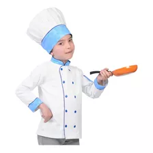 Kit Dolma De Criança Chapéu De Chef Azul E Rosa Infantil