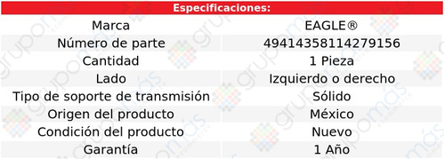 Soporte Trans Izq/der Eagle Volkswagen Vocho H4 1.6l 80 A 04 Foto 3