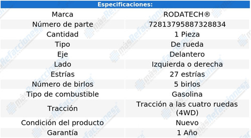 Maza Rueda Delantera Izq/der Mountaineer V8 5.0l 4wd 97-01 Foto 7