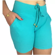 Kit De 10 Shorts Feminino Tipo Moletom Promoção Atacado